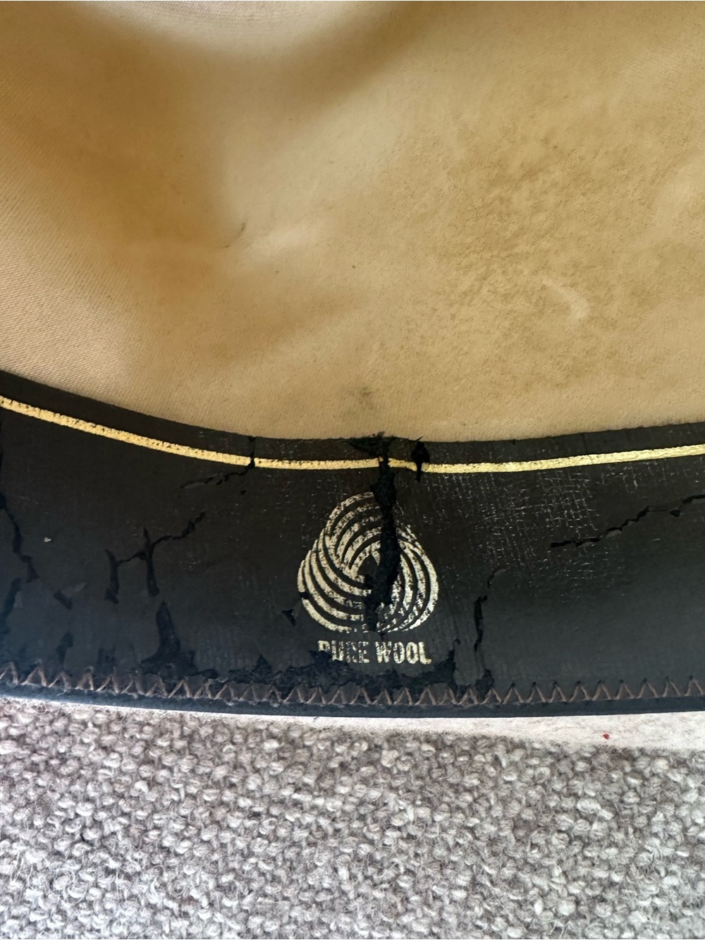 Pendleton Cream Wool Fedora - Picture 6 of 8